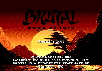 Brutal - Paws of Fury (Europe) (En,Fr,De) screen shot title